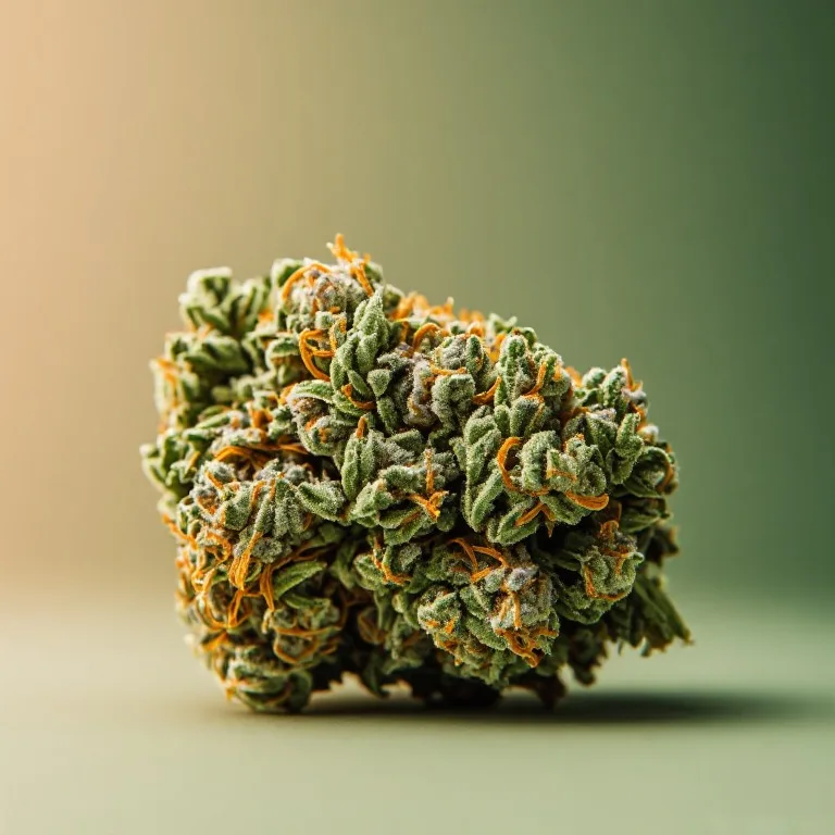 ACDC — hybrid cannabis flower, macro photo