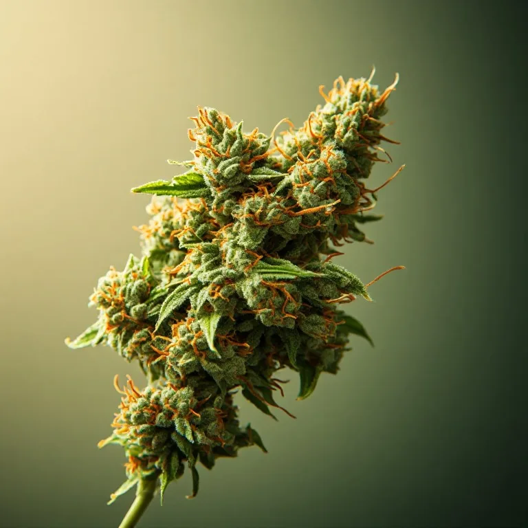 Amnesia Haze — sativa-dominant hybrid cannabis flower, macro photo