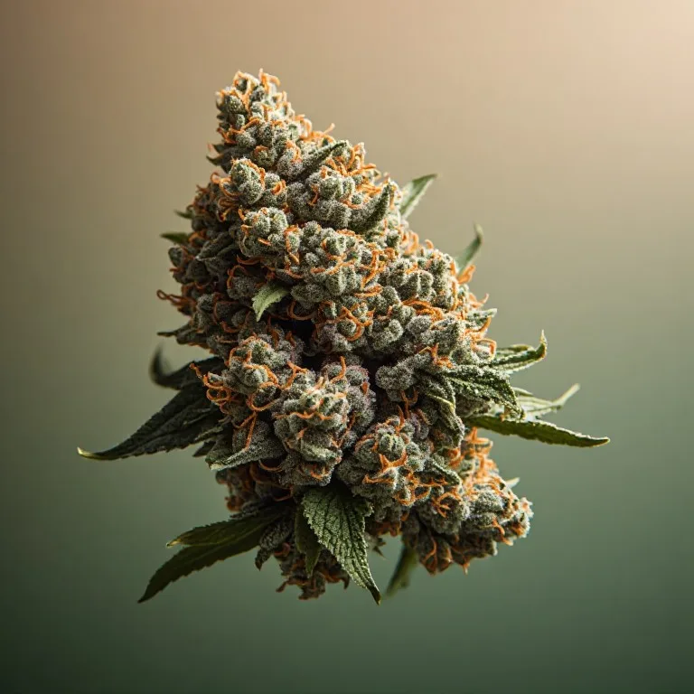 Blueberry — indica-dominant hybrid cannabis flower, macro photo
