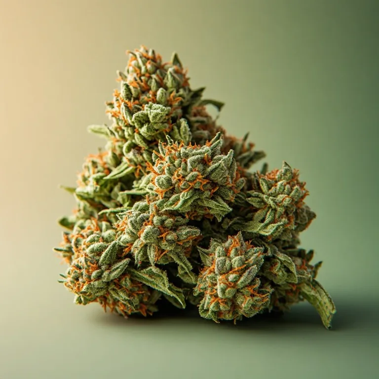 Cannatonic — hybrid cannabis flower, macro photo
