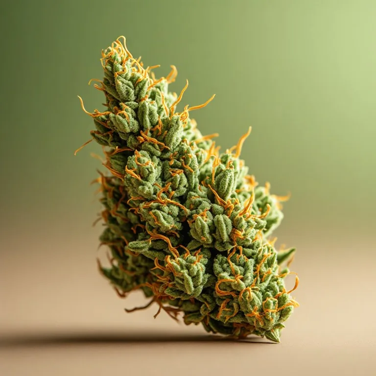 Chemdawg — sativa-dominant hybrid cannabis flower, macro photo