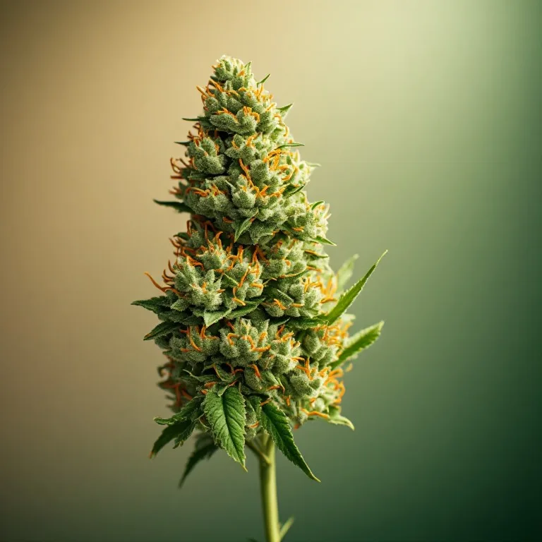 Durban Poison — sativa cannabis flower, macro photo