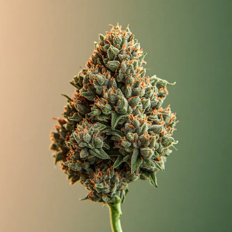 Hindu Kush — indica cannabis flower, macro photo
