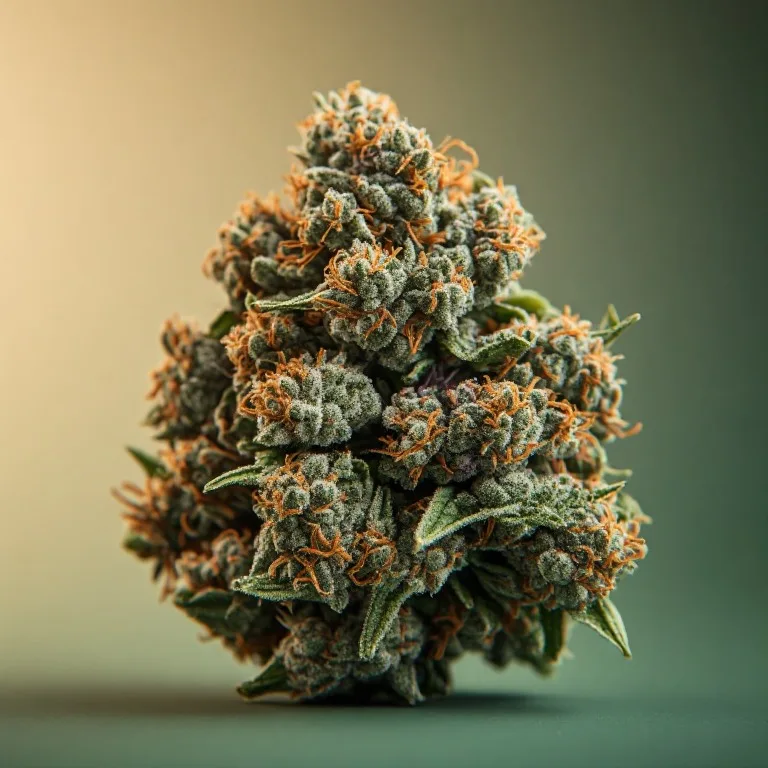 Kosher Kush — indica cannabis flower, macro photo