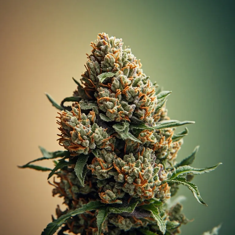 Mendo Breath — indica cannabis flower, macro photo
