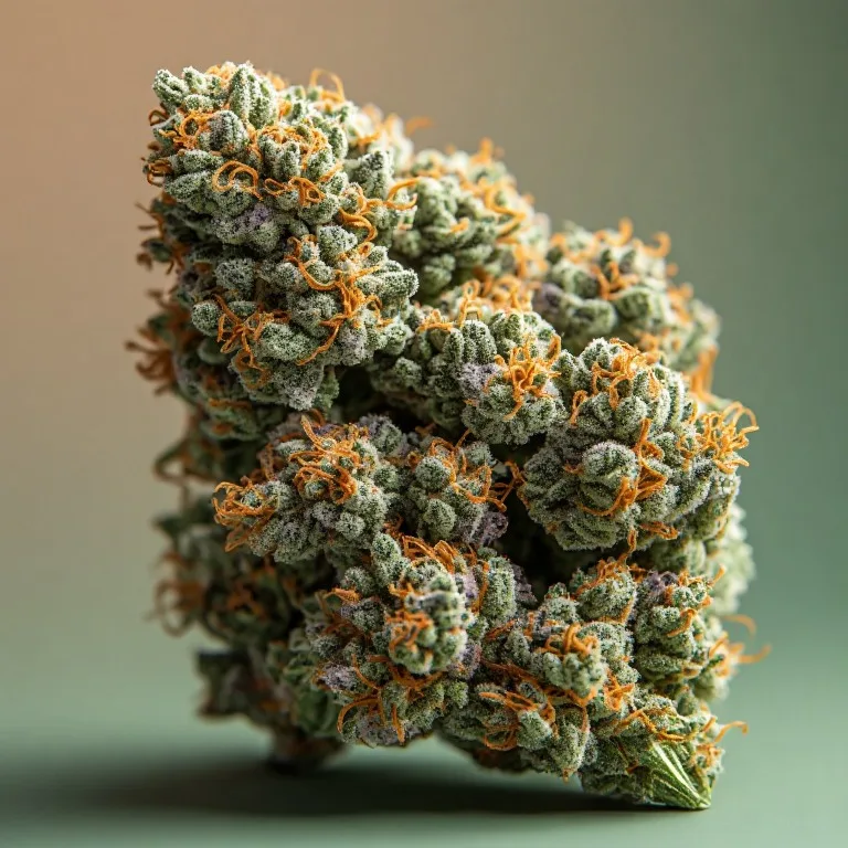 RS11 (Rainbow Sherbert #11) — indica cannabis flower, macro photo