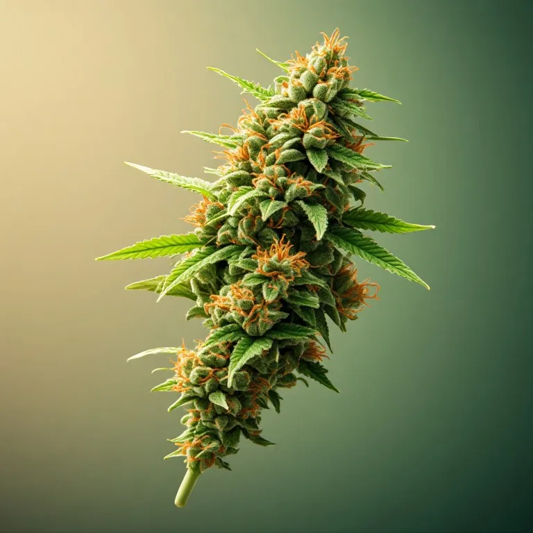 Trainwreck — sativa-dominant hybrid cannabis flower, macro photo